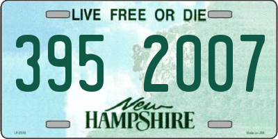 NH license plate 3952007