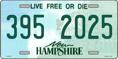 NH license plate 3952025