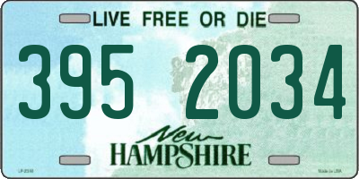 NH license plate 3952034