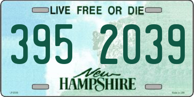 NH license plate 3952039