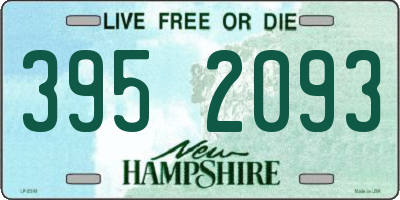 NH license plate 3952093
