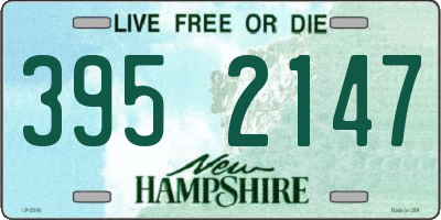 NH license plate 3952147