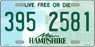 NH license plate 3952581