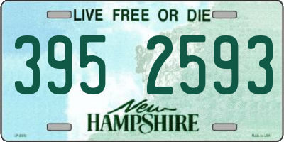 NH license plate 3952593