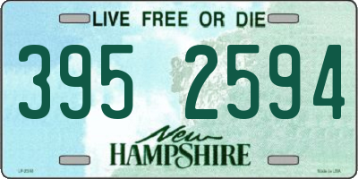 NH license plate 3952594