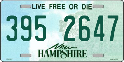 NH license plate 3952647