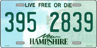 NH license plate 3952839