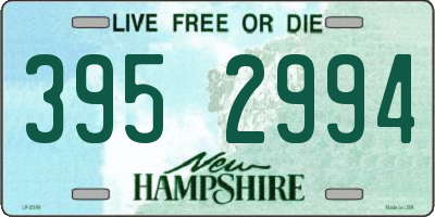 NH license plate 3952994