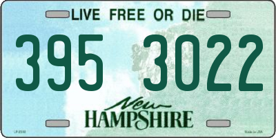 NH license plate 3953022
