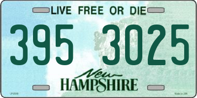 NH license plate 3953025