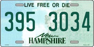 NH license plate 3953034