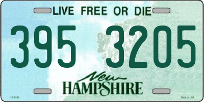 NH license plate 3953205