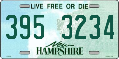 NH license plate 3953234