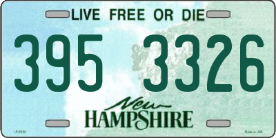 NH license plate 3953326