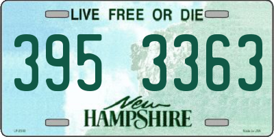 NH license plate 3953363