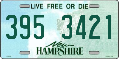 NH license plate 3953421