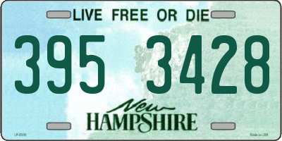 NH license plate 3953428