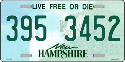 NH license plate 3953452