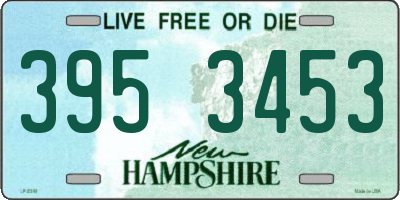 NH license plate 3953453