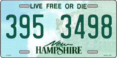 NH license plate 3953498