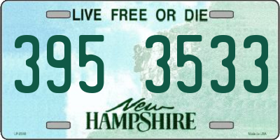 NH license plate 3953533