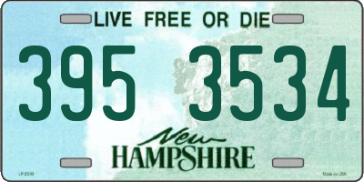 NH license plate 3953534