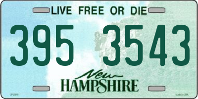 NH license plate 3953543