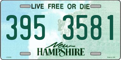 NH license plate 3953581