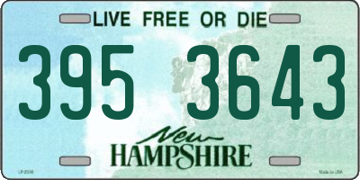 NH license plate 3953643