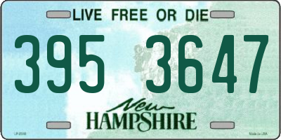 NH license plate 3953647