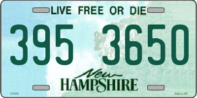 NH license plate 3953650