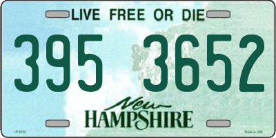 NH license plate 3953652