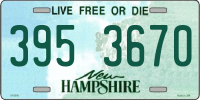 NH license plate 3953670