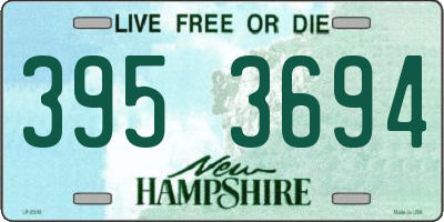 NH license plate 3953694