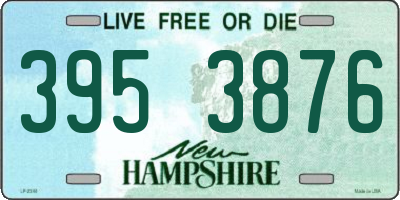 NH license plate 3953876