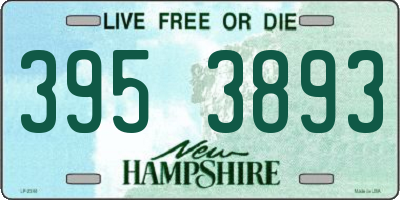 NH license plate 3953893