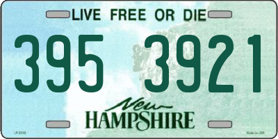 NH license plate 3953921
