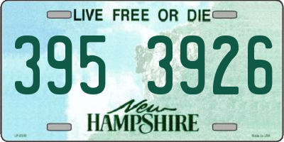 NH license plate 3953926