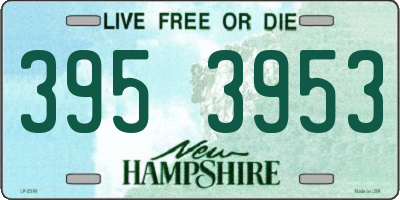 NH license plate 3953953