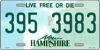 NH license plate 3953983