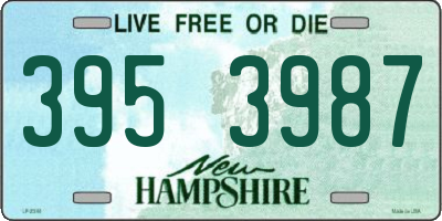 NH license plate 3953987