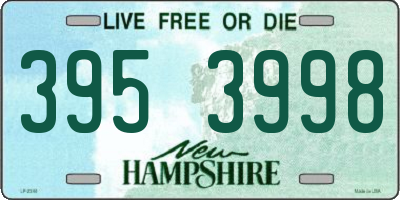 NH license plate 3953998