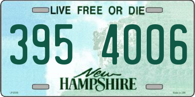NH license plate 3954006