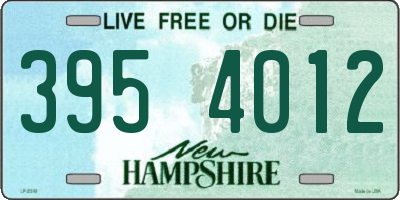 NH license plate 3954012