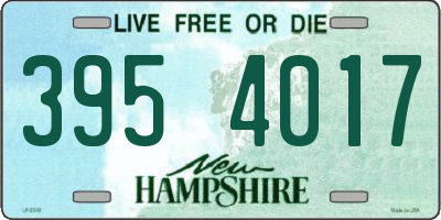 NH license plate 3954017