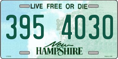 NH license plate 3954030