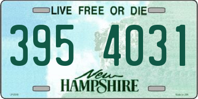 NH license plate 3954031