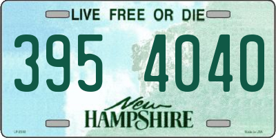 NH license plate 3954040