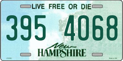 NH license plate 3954068