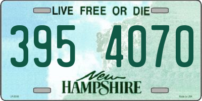NH license plate 3954070